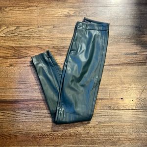 Zara High Rise Leather Legging